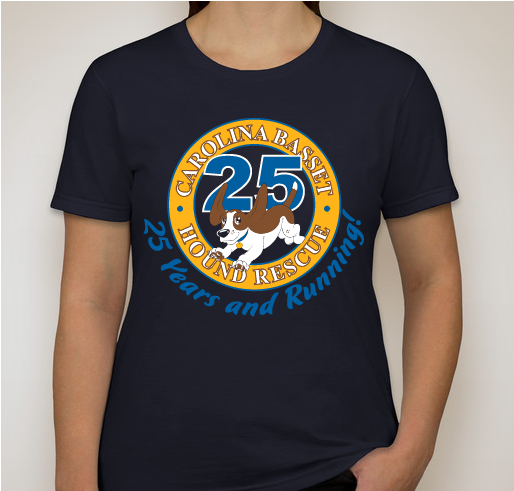 Carolina Basset Hound Rescue - 25 Years and Running! Fundraiser - unisex shirt design - front