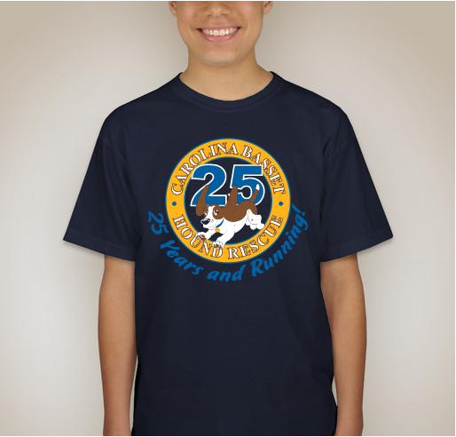 Carolina Basset Hound Rescue - 25 Years and Running! Fundraiser - unisex shirt design - back