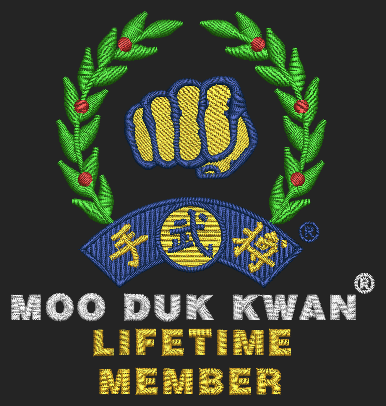 LIFETIME MEMBER EXCLUSIVE Unisex Jackets Embroidered With Moo Duk Kwan® Lifetime Members Logo shirt design - zoomed