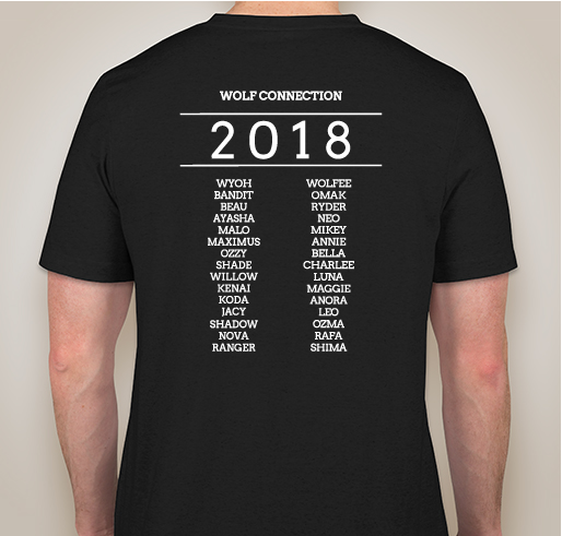 Wolf Connection 2018 Limited Edition T-shirt! Commemorating the ancestors who blazed the trail for our newest pack members Fundraiser - unisex shirt design - back