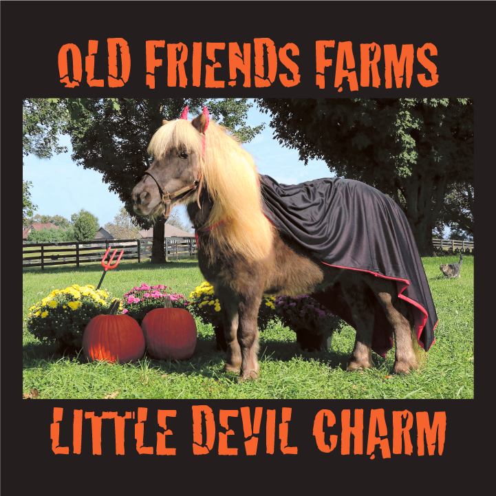 Old Friends Farm Fundraiser - Little Devil Charm shirt design - zoomed