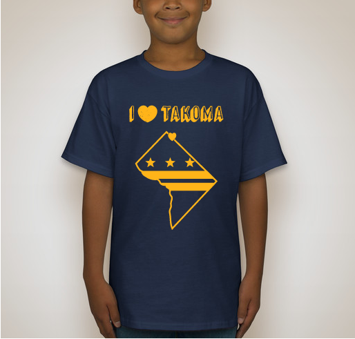 Takoma Education Campus - I Love Takoma Fundraiser - unisex shirt design - back