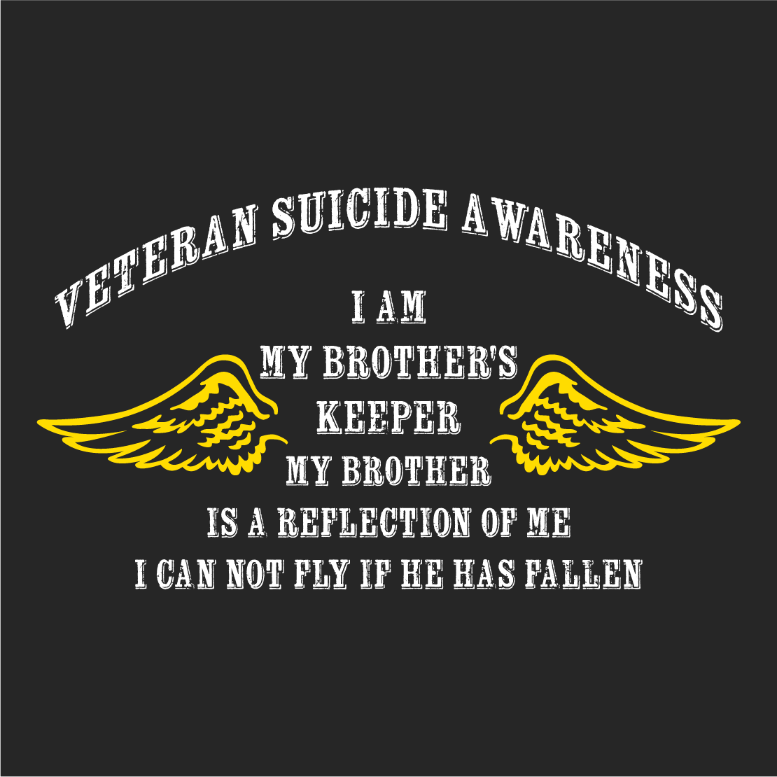 Military & Veteran Suicide Awareness shirt design - zoomed