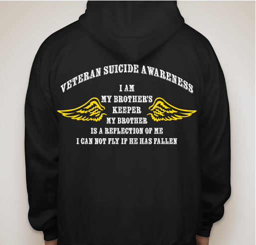 Military & Veteran Suicide Awareness Fundraiser - unisex shirt design - back