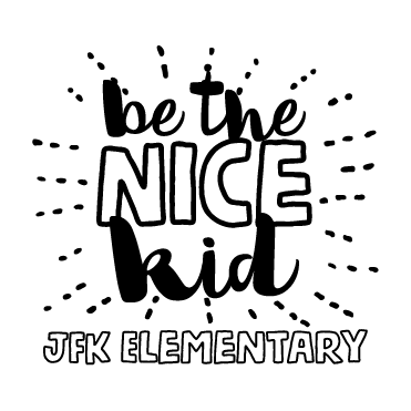 JFK "Be the NICE Kid!" shirt design - zoomed