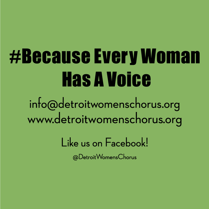 Detroit Women's Chorus shirt design - zoomed
