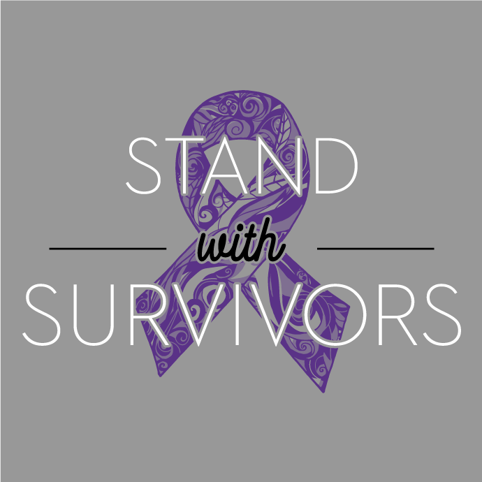 Stand With Survivors, Domestic Violence Awareness Month shirt design - zoomed