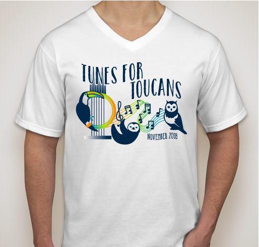 Tunes for Toucans Fundraiser - unisex shirt design - front