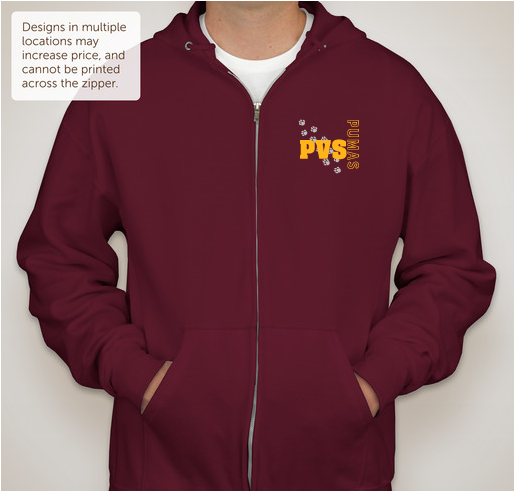 PVS Sweatshirt Zip UP Fundraiser - unisex shirt design - front