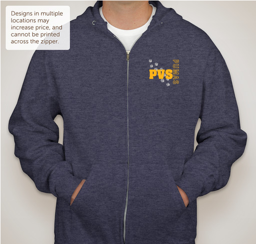 PVS Sweatshirt Zip UP Fundraiser - unisex shirt design - front
