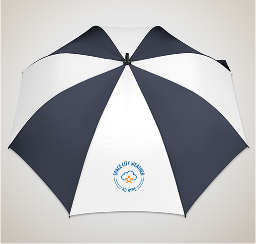 Space City Weather umbrellas Fundraiser - unisex shirt design - back