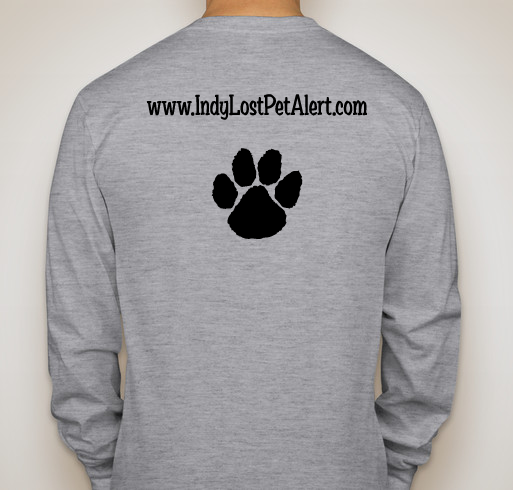 Indy Lost Pet Alert Fundraiser - unisex shirt design - back