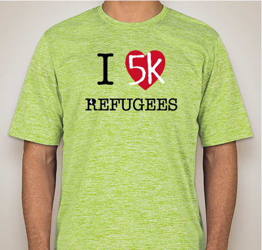 5k4Refugees2018 Fundraiser - unisex shirt design - front