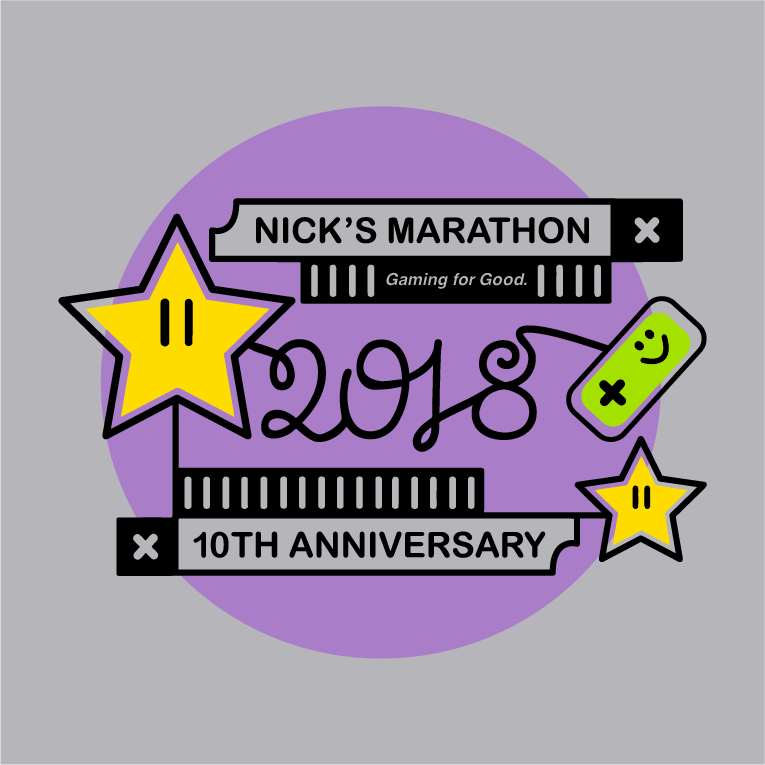 Nick's Marathon 10th Anniversary T-Shirt shirt design - zoomed