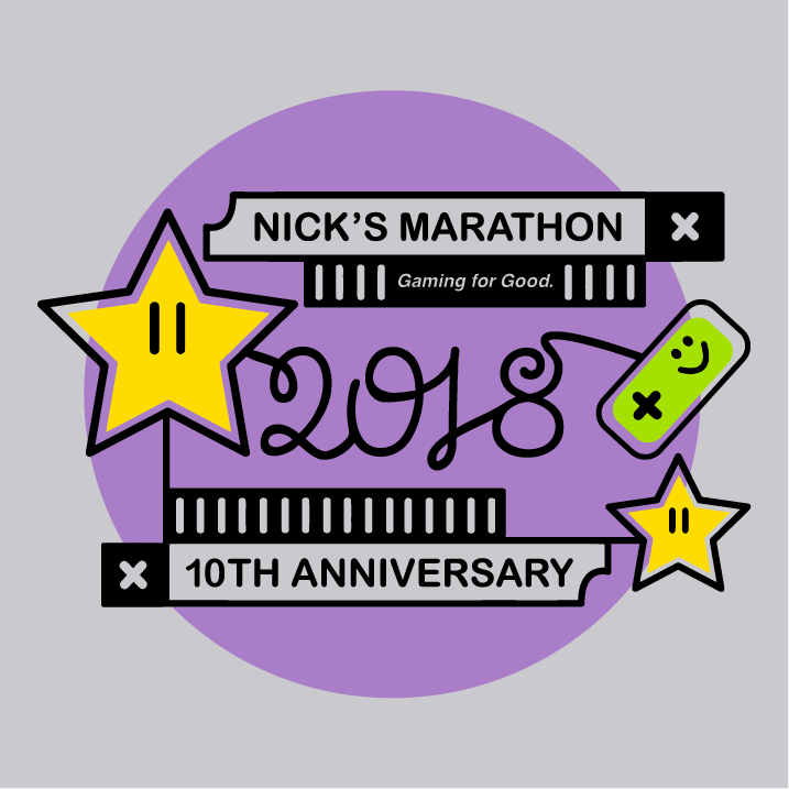 Nick's Marathon 10th Anniversary Hoodie shirt design - zoomed