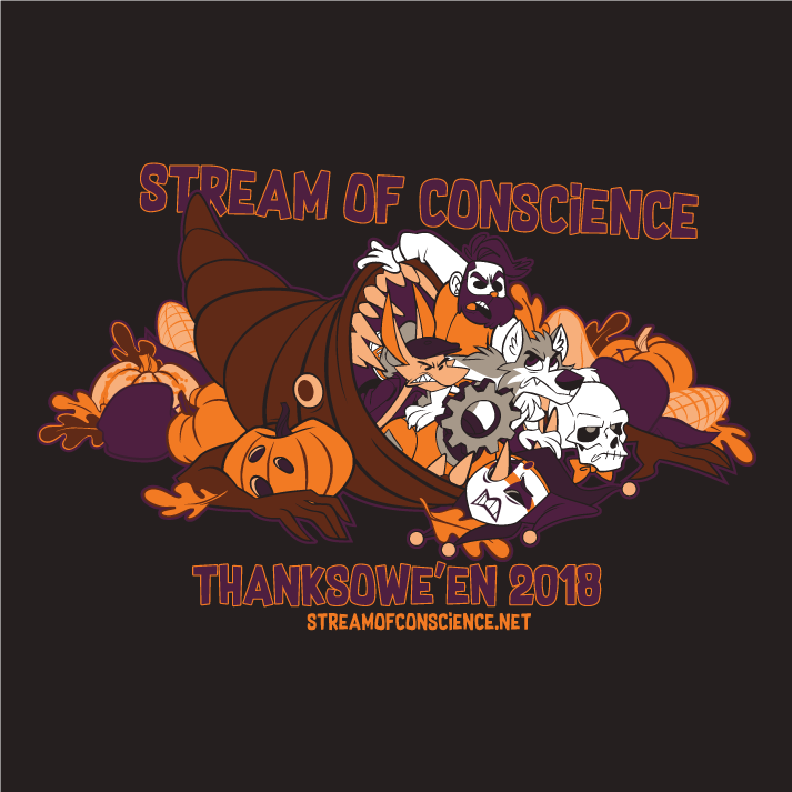 Stream of Conscience shirt design - zoomed