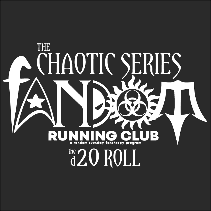 Fandom Running Club - Chaotic Series shirt design - zoomed