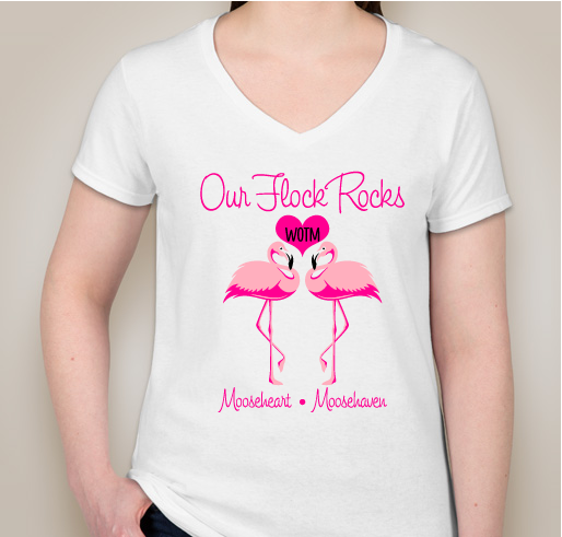 Moose Charities Flocks Rocks Fundraiser - unisex shirt design - front