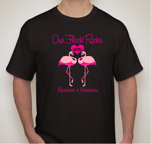 Moose Charities Flocks Rocks Fundraiser - unisex shirt design - front