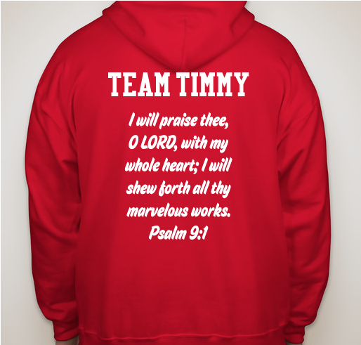 Team Timmy - Ronald McDonald House of Rochester, NY Fundraiser - unisex shirt design - back