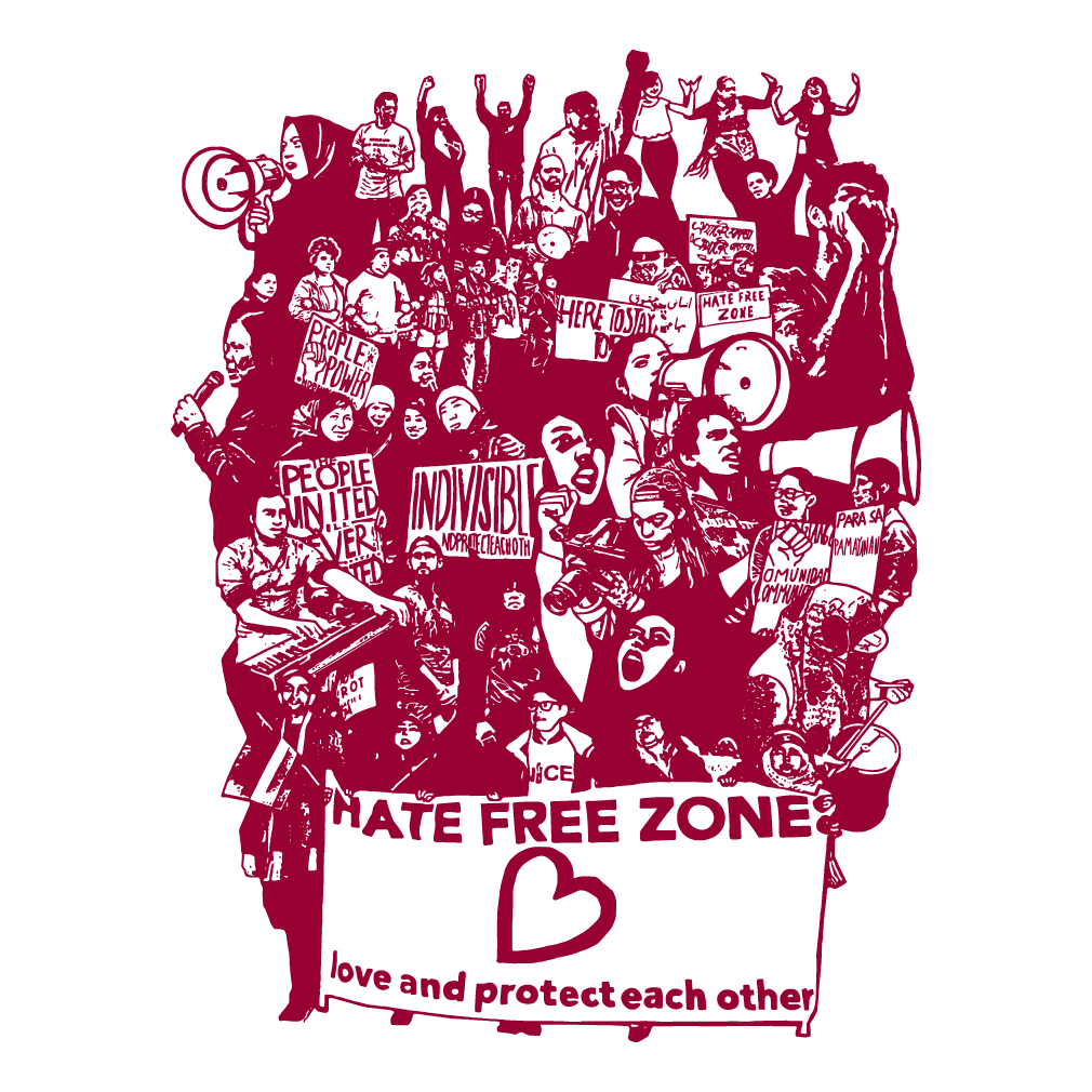 Building Hate Free Zone shirt design - zoomed