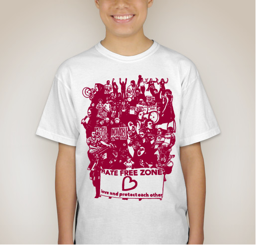 Building Hate Free Zone Fundraiser - unisex shirt design - back