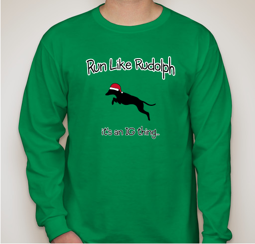 Run Like Rudolph for IGRF Fundraiser - unisex shirt design - front
