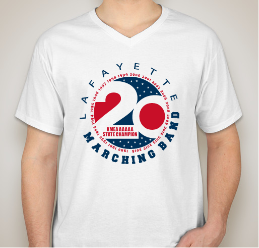 Lafayette Band 20x State Champs! Fundraiser - unisex shirt design - front
