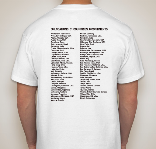 Wear your support for World Information Architecture Day 2019 Fundraiser - unisex shirt design - back