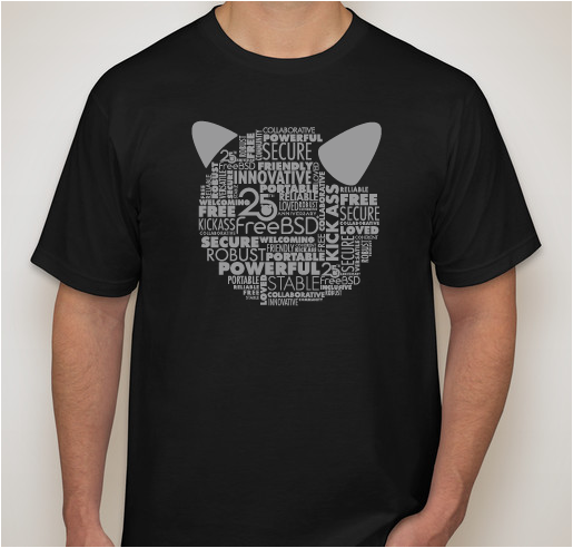 Celebrate 25 Years of FreeBSD and Support the Project Fundraiser - unisex shirt design - front