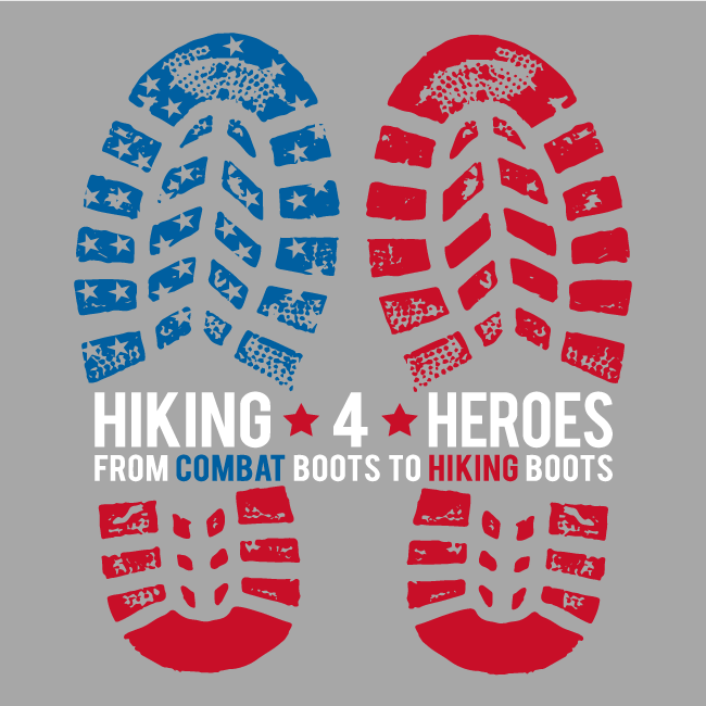 Hiking 4 Heroes Fundraiser shirt design - zoomed