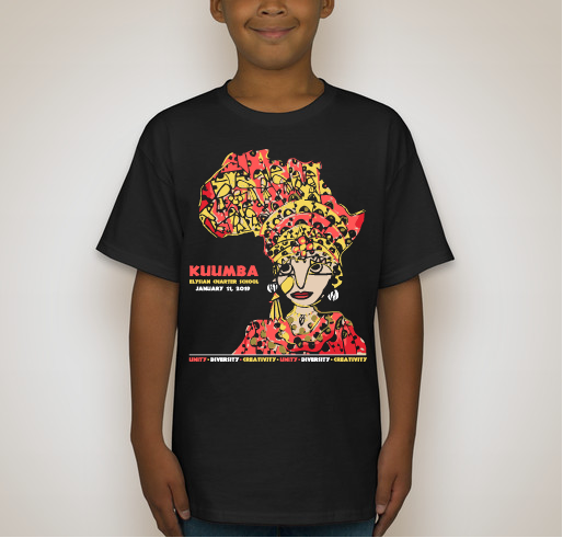 ELYSIAN CHARTER SCHOOL KUUMBA 2019 T-SHIRT FUNDRAISER Fundraiser - unisex shirt design - back