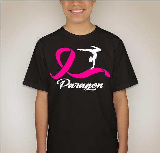 Paragon Gymnastics Pink Meet Breast Cancer Tshirt Fundraiser Fundraiser - unisex shirt design - back