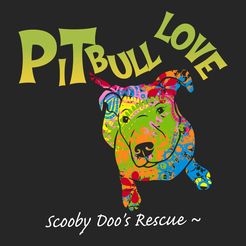 Peace & love Pitbull Style shirt design - zoomed