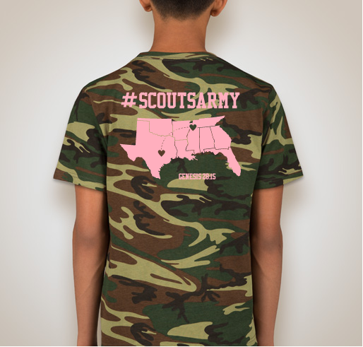 Scout's Army Fundraiser - unisex shirt design - back