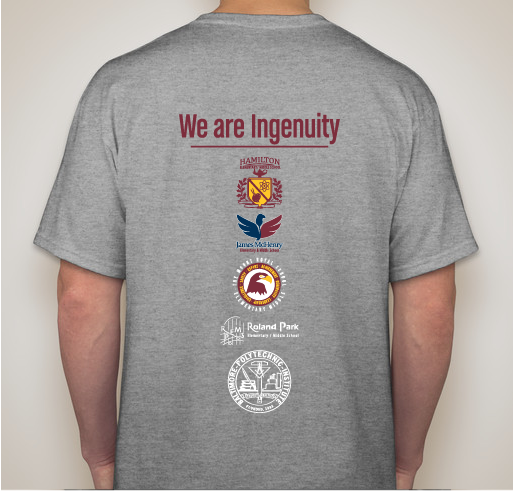 Ingenuity Project - MS Fundraiser - unisex shirt design - back