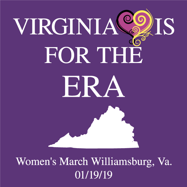ERA Women's March Williamsburg, Va. 01/19/19 shirt design - zoomed