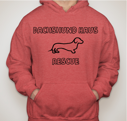 Dachshund Haus Rescue Winter Hoodie Fundraiser - unisex shirt design - front