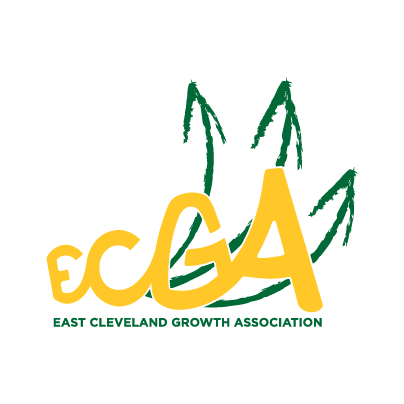 East Cleveland Growth Association Gear - White Polo shirt design - zoomed