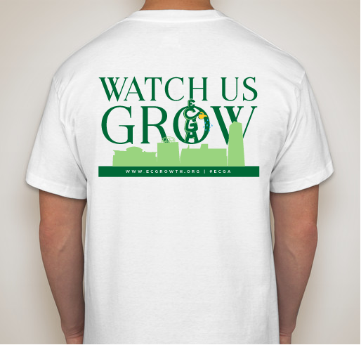 East Cleveland Growth Association Gear - White ECGA Man Fundraiser - unisex shirt design - back