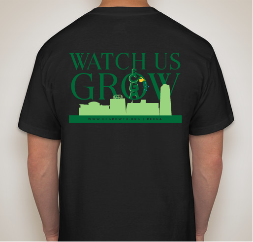 East Cleveland Growth Association Gear - Black ECGA Man Fundraiser - unisex shirt design - back