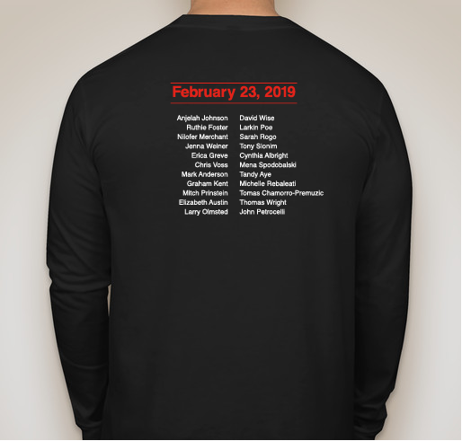 Cabinet X Fundraiser - unisex shirt design - back