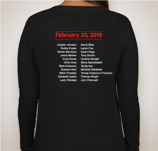 Cabinet X Fundraiser - unisex shirt design - back