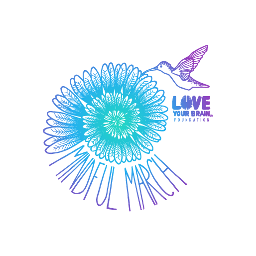 LoveYourBrain - MindfulMarch 2019 shirt design - zoomed