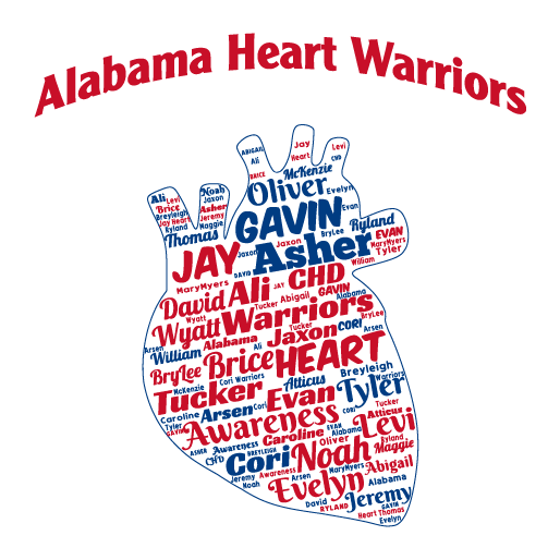 Alabama Heart Parents Fundraiser shirt design - zoomed