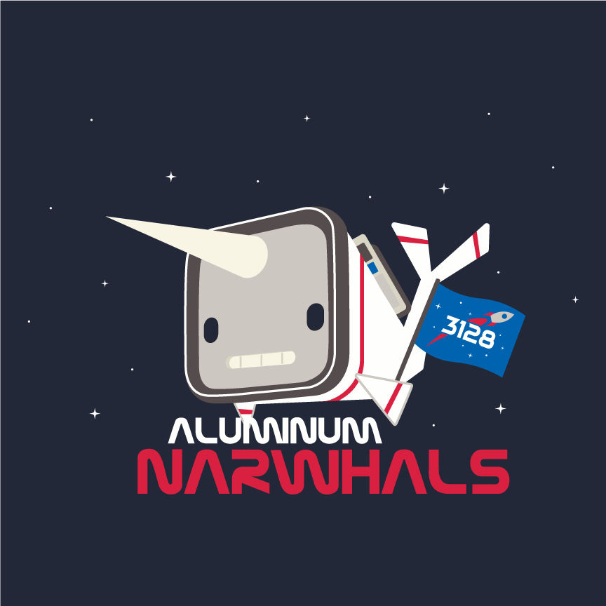 FRC 3128 Space Narwhal Fan Shirt shirt design - zoomed