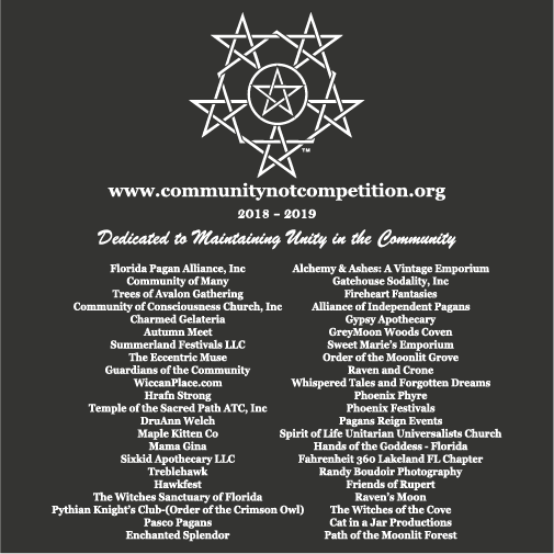 Community not Competition 2019 Tshirts shirt design - zoomed