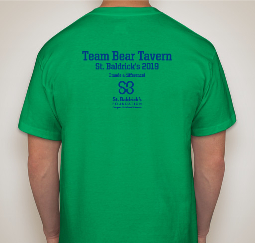 2019 ST Baldrick's Fundraiser - Bear Tavern Fundraiser - unisex shirt design - back