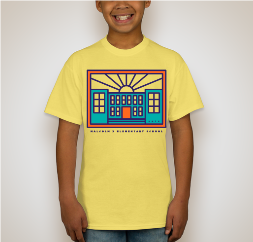 Malcolm X Elementary Annual T-shirt Design Contest Fundraiser - unisex shirt design - back