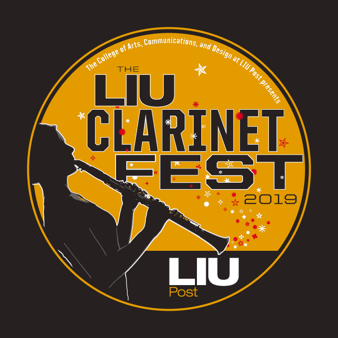 2019 LIU Post Clarinet Fest Fundraiser shirt design - zoomed